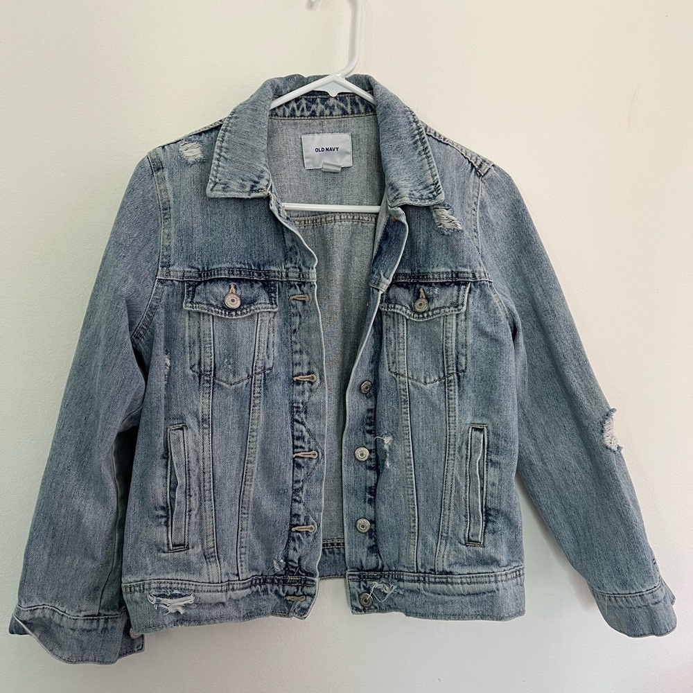 Distress denim jacket